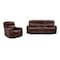 Armen Living Montague Dual Power Reclining 2 Piece Sofa and Recliner Set in Genuine Brown Leather SETMNBR2PC - alternate 1